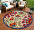 Red and Multicolor Indoor Outdoor Runner Rug